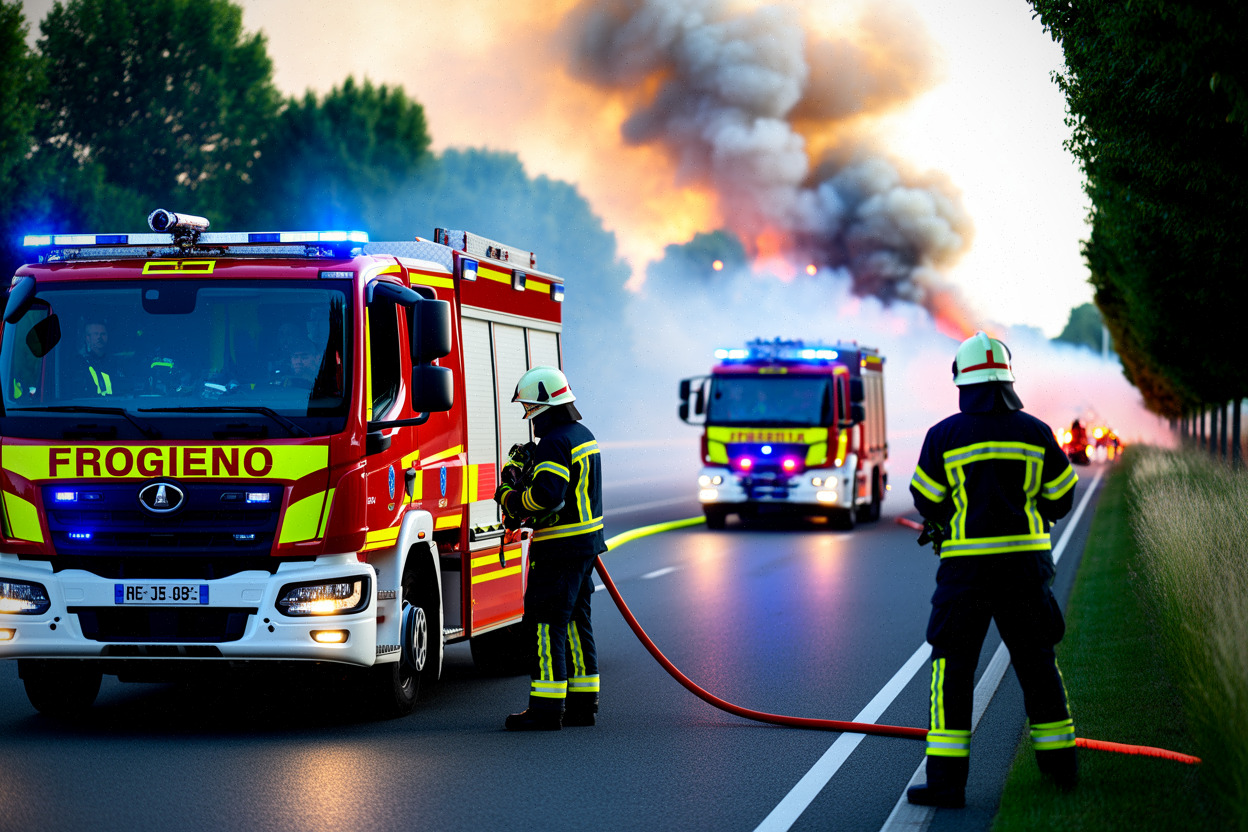 Côte-d'Or: cinq incendies mobilisent près de 200 sapeurs-pompiers dans le département