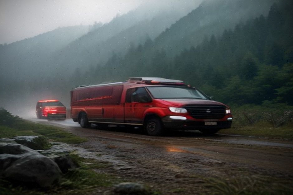 Pompiers ariégeois éteignant un feu sur un versant pyrénéen