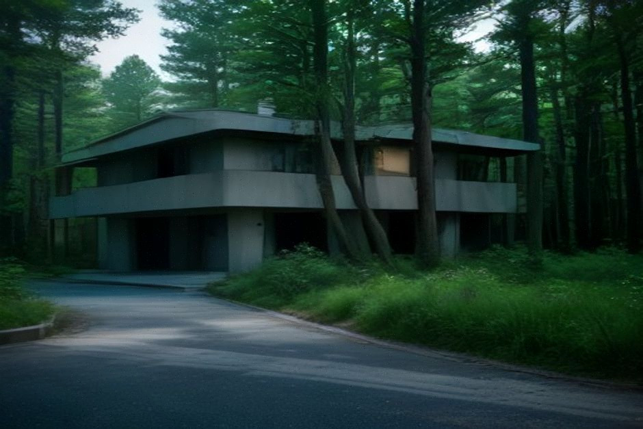 Zone habitée en lisière de forêt avec débroussaillement préventif